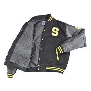 Black and Yellow Varsity Jacket