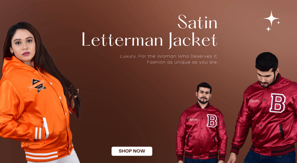 Satin Varsity Jacket Men