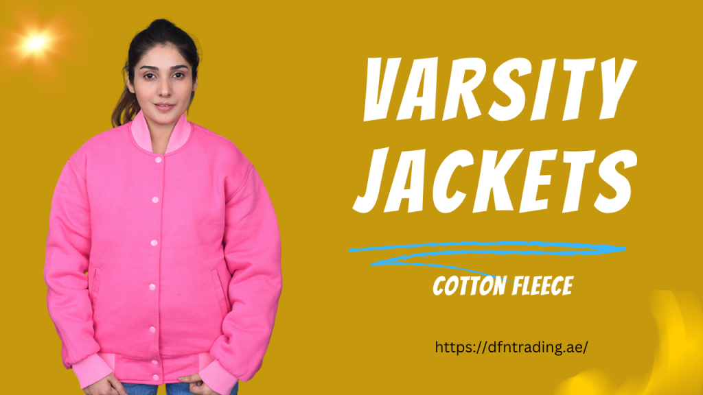 Women Letterman Jackets Cotton Fleece