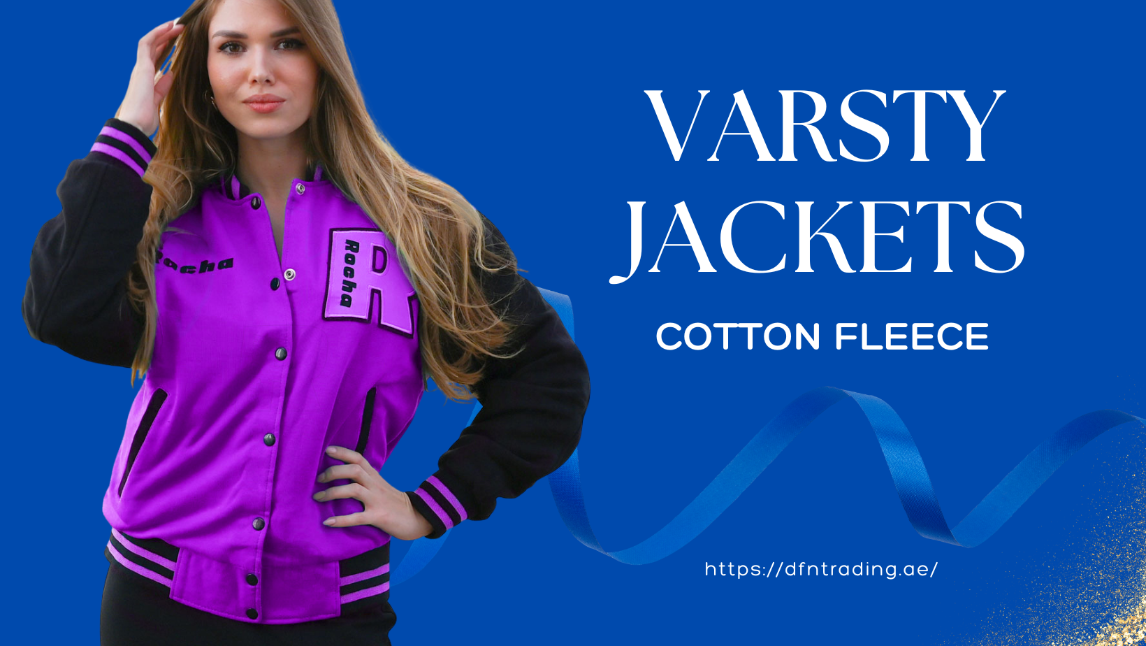 Women Letterman Jackets Cotton Fleece