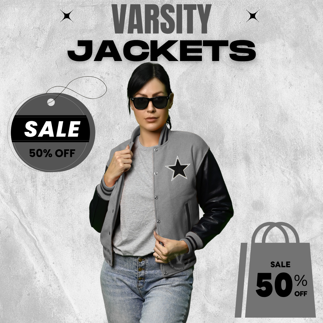 Women Varsity Jacket Leather