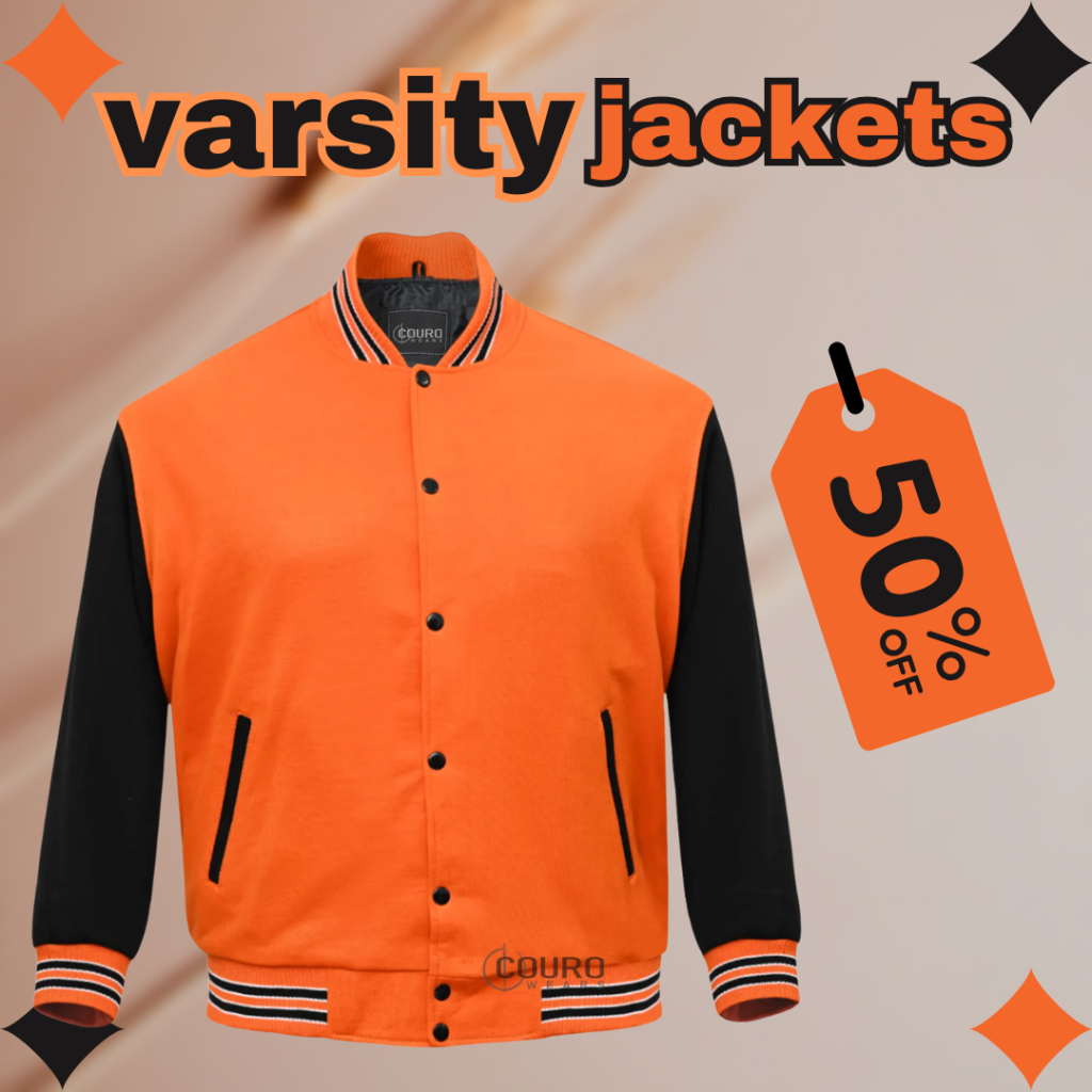 Custom Orange Varsity Jackets