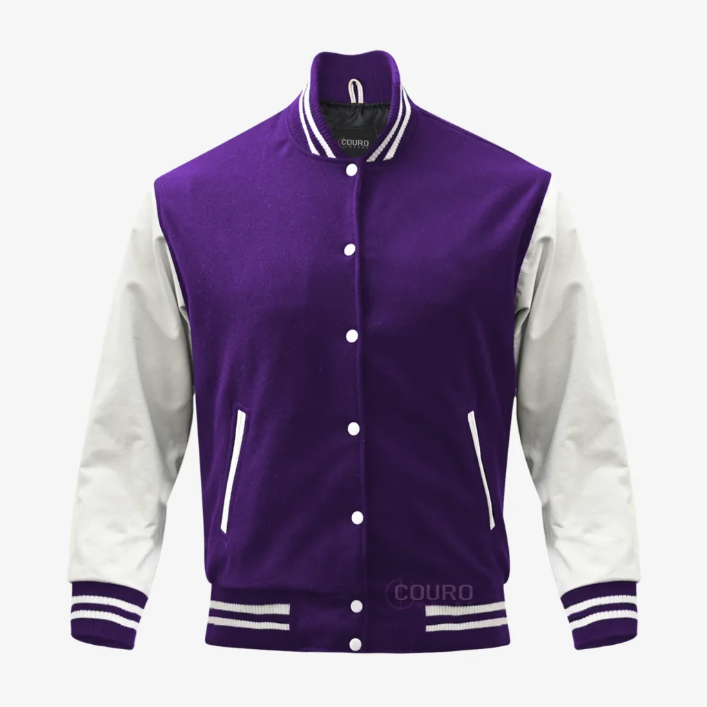 Varsity leather jacket customized