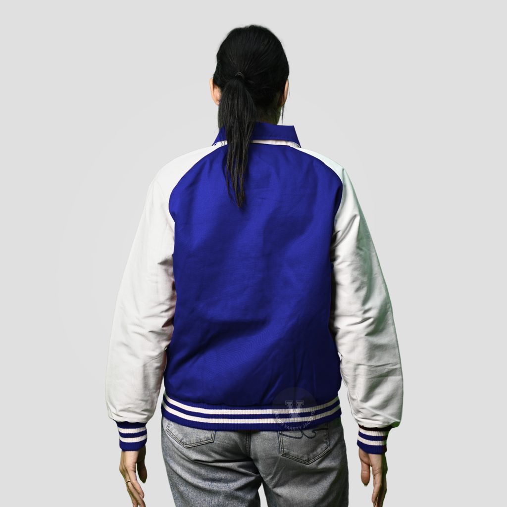 Royal Blue and White Varsity Jacket