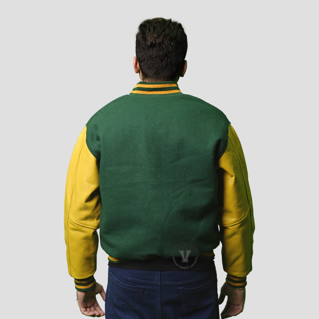 green vintage varsity jacket