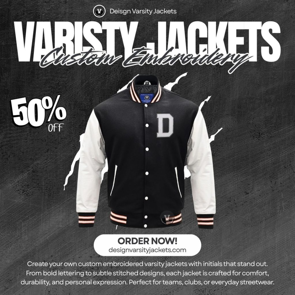 Custom Embroidered Varsity Jackets with Initials