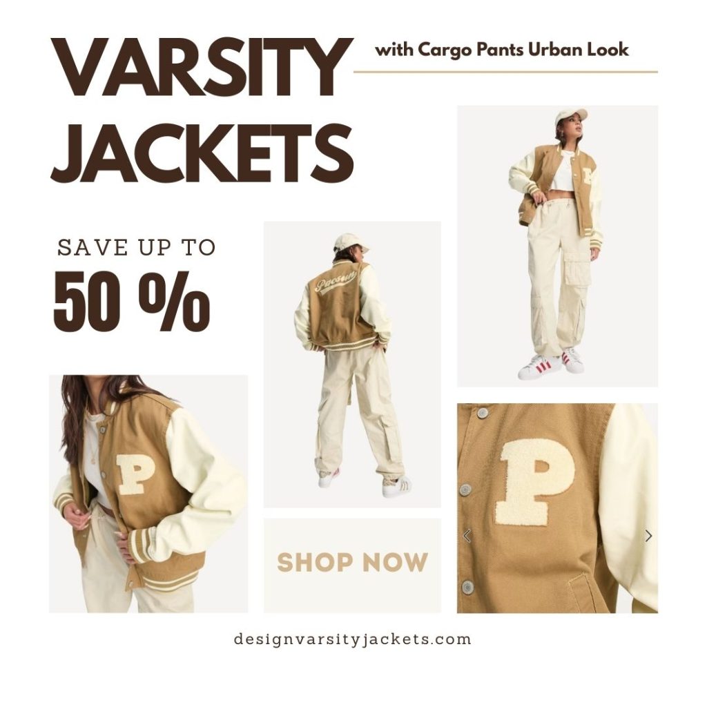 Varsity Jackets with Cargo Pants Urban Look