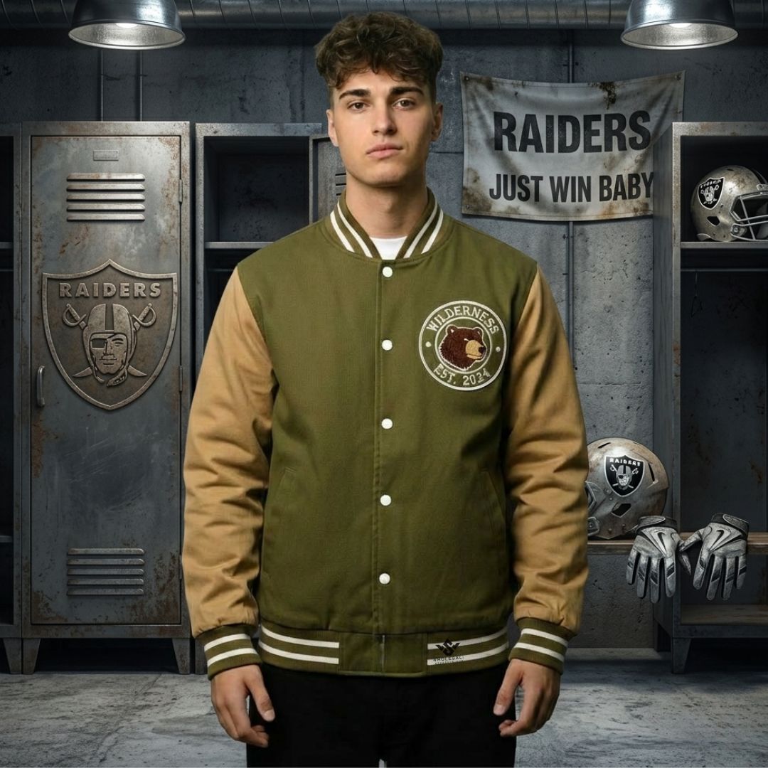 Raiders Letterman Jackets Custom Patches
