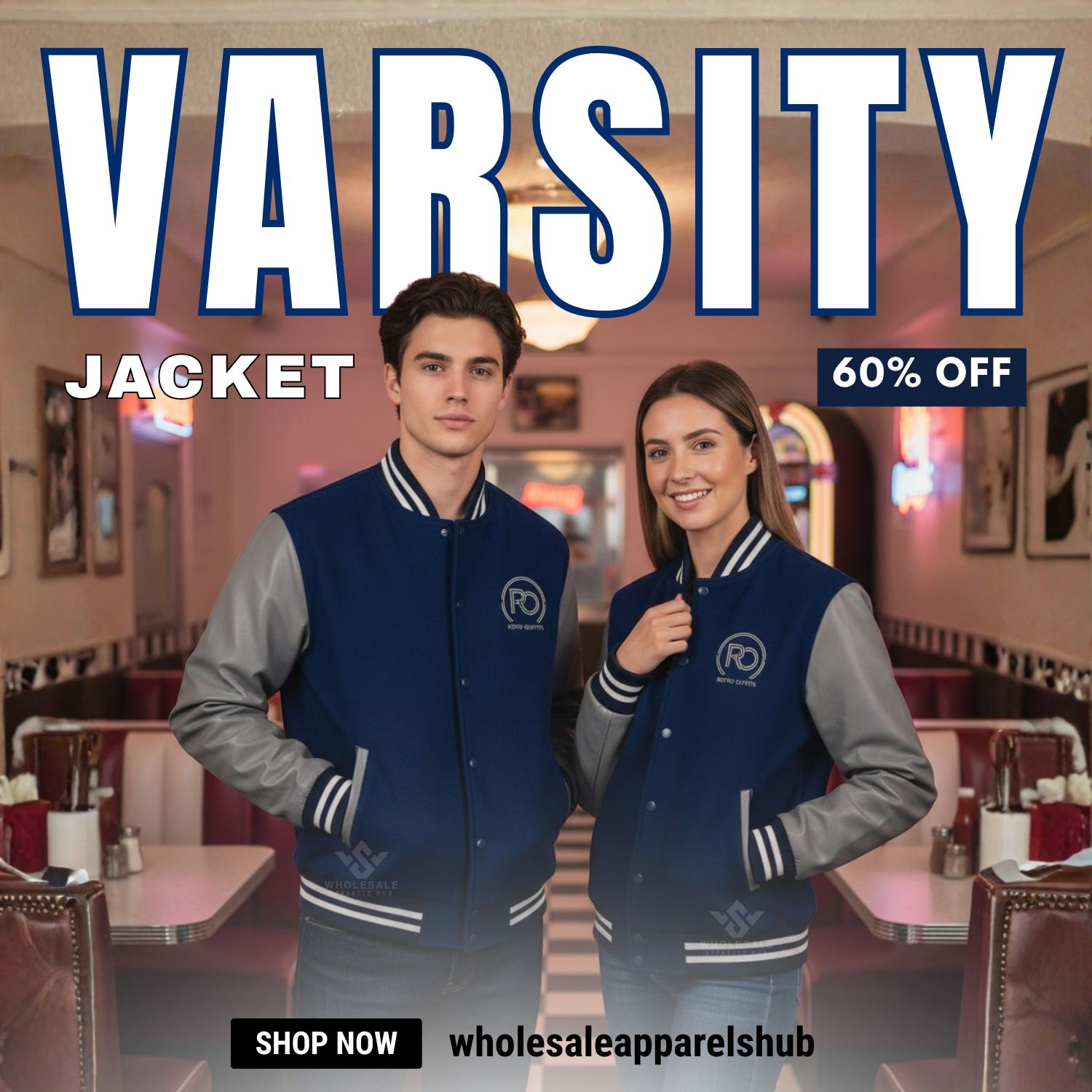 Distressed Varsity Jackets Worn Look
