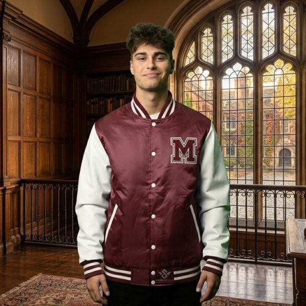 Embroidered Varsity Jacket Custom Satin