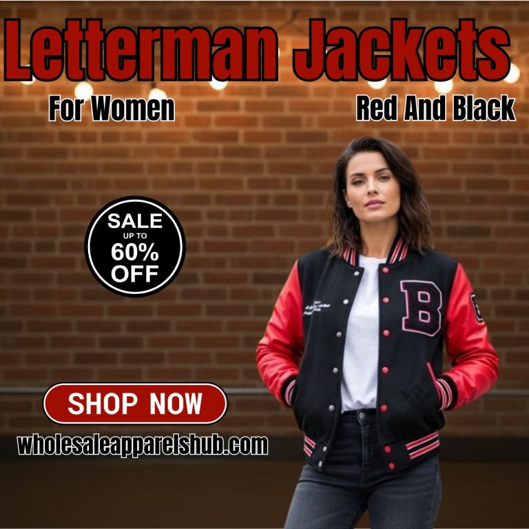 Letterman jackets for women red and black